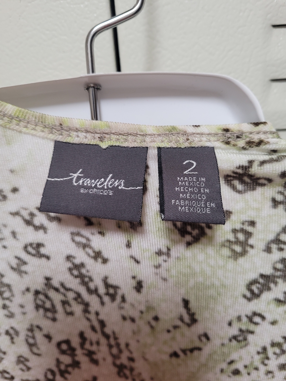 Light Green Animal Print Open Cardigan - Picture 4 of 4